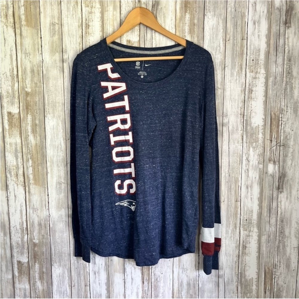 Nike Patriots Long Sleeve V Neck Tee - Picture 2 of 8